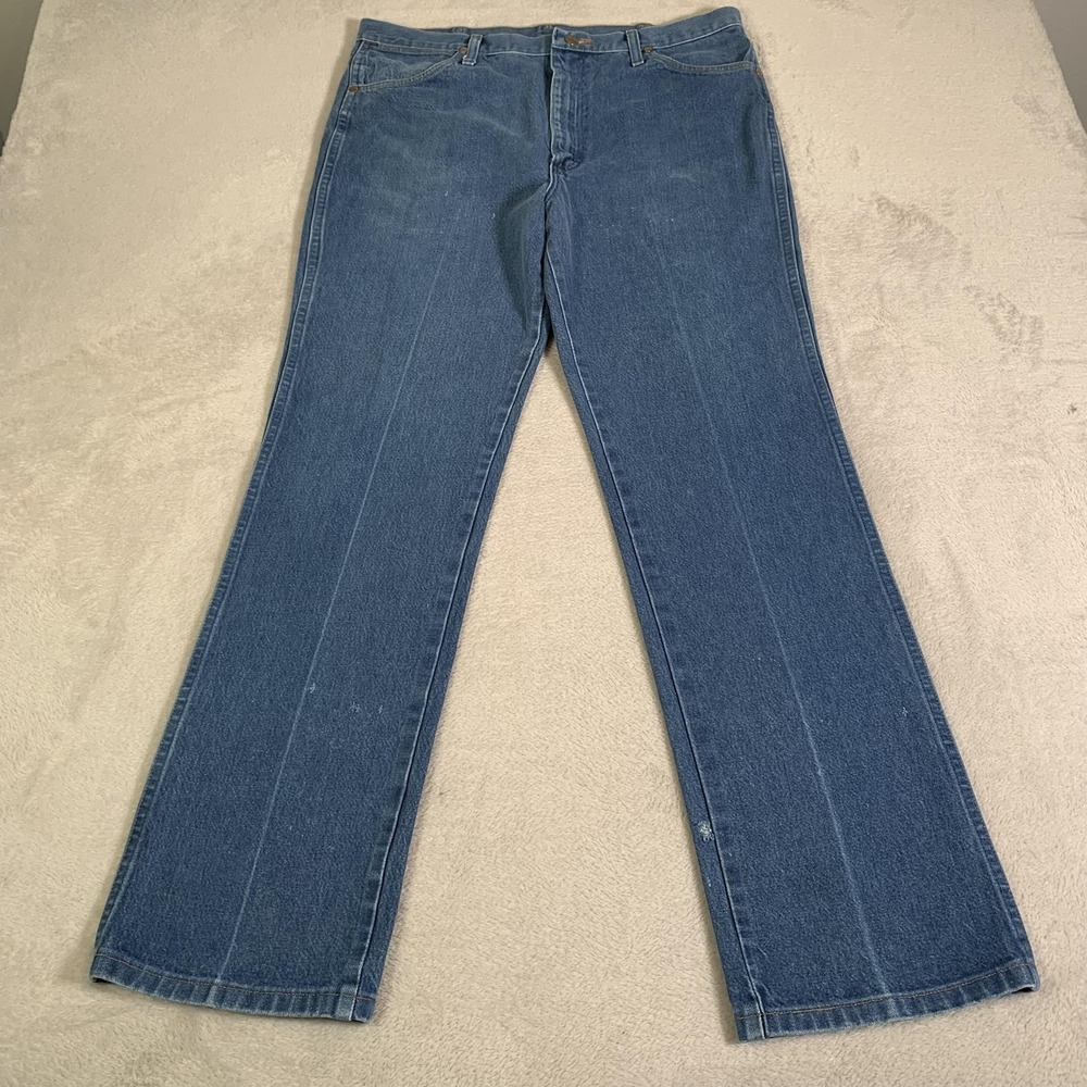 Vintage Wrangler 936DEN Jeans Mens 36x33 (Tag 38x33)‎ Blue Medium Wash High Rise